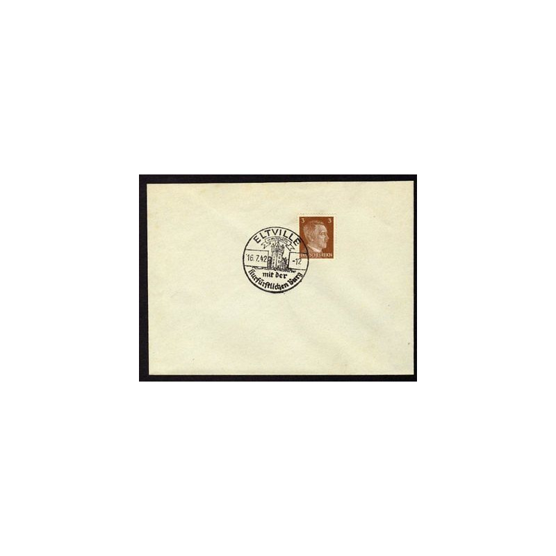 Allemagne n 706 Yv. cachet WW2 ELTVILLE Timbre Allemand Hitler Mi...