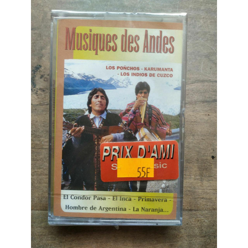 Musiques des Andes Los Ponchos Cassette Audio-K7 NEUVE SOUS BLISTER