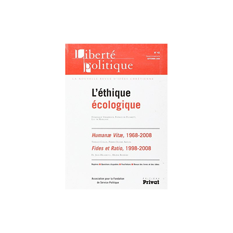 Liberté politique N° 42 : L'urgence écologique