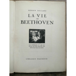 Romain Rolland La Vie de Beethoven hachette 1927