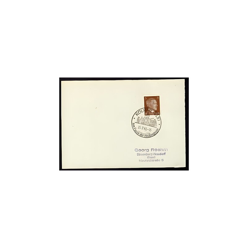 Allemagne n 706 Yv. cachet WW2 KOLMAR Els Timbre Allemand Hitler...