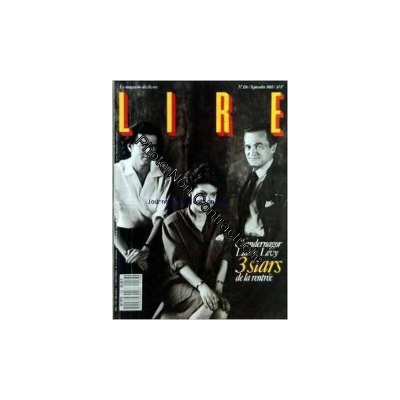 LIRE [No 156] du 01/09/1988 - CHANDERNAGOR - LABRO - LEVY - 3...