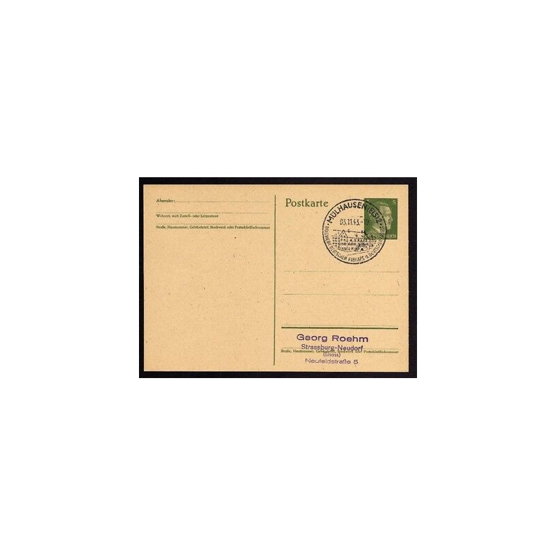 Ganzsache MÜLHAUSEN Cachet Spécial 031143 WW2
