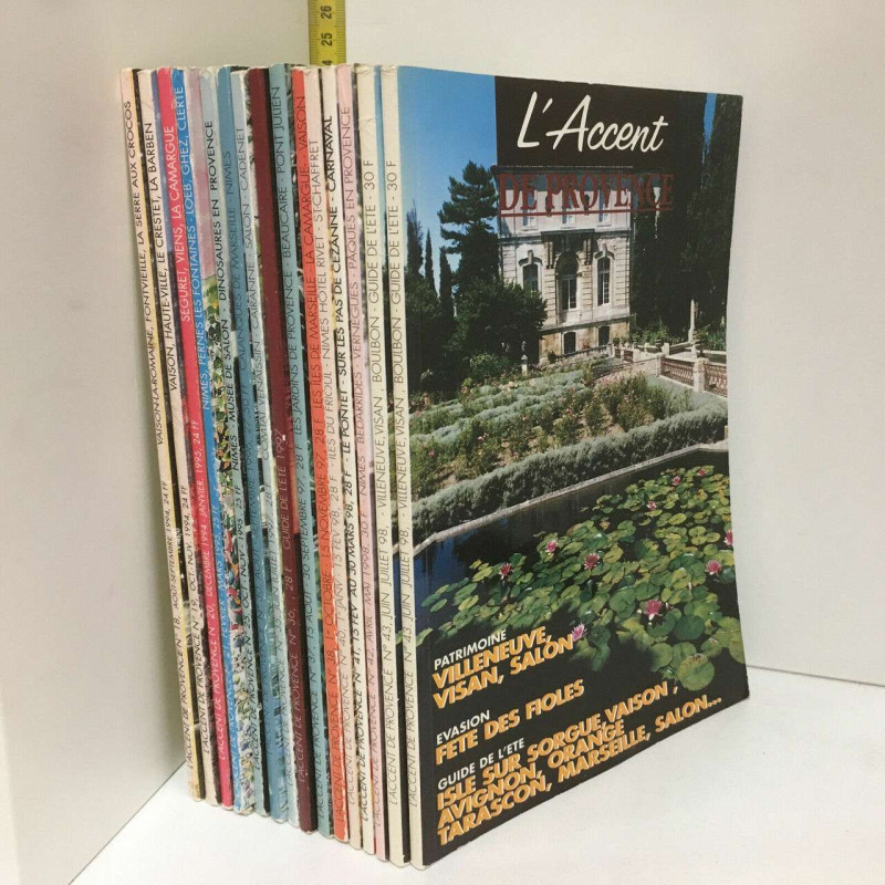 Lot de Revues L'ACCENT de PROVENCE 18 19 20 21 25 30 35 36 37 38...