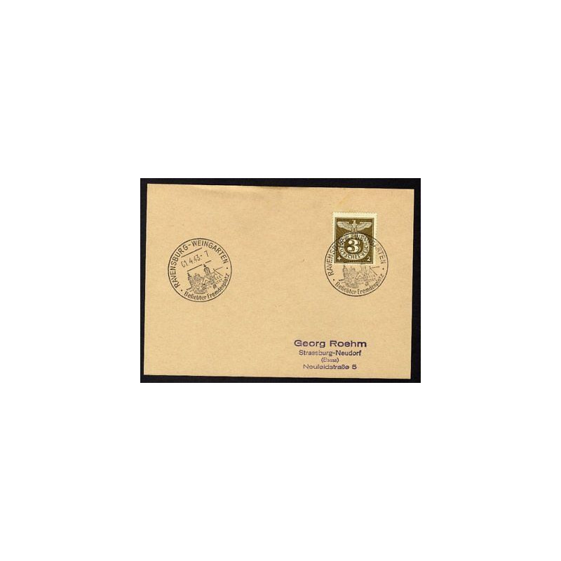 Allemagne n 762 Yv. cachet WW2 RAVENSBURG Mi. 830