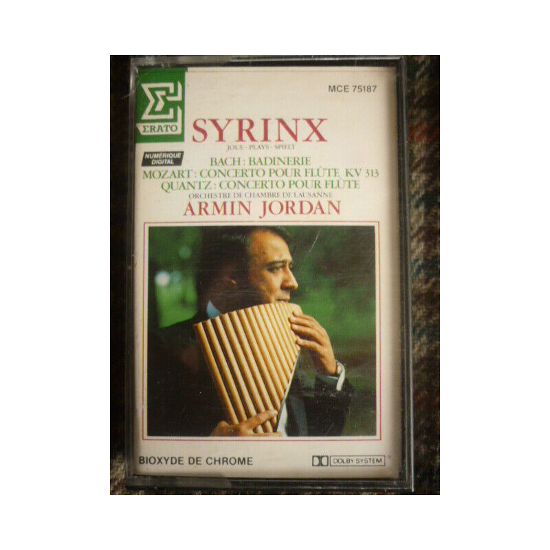 SYRINX A LA FLUTE DE PAN BACH MOZART QUANTZCassette Audio-K7 ERATO...