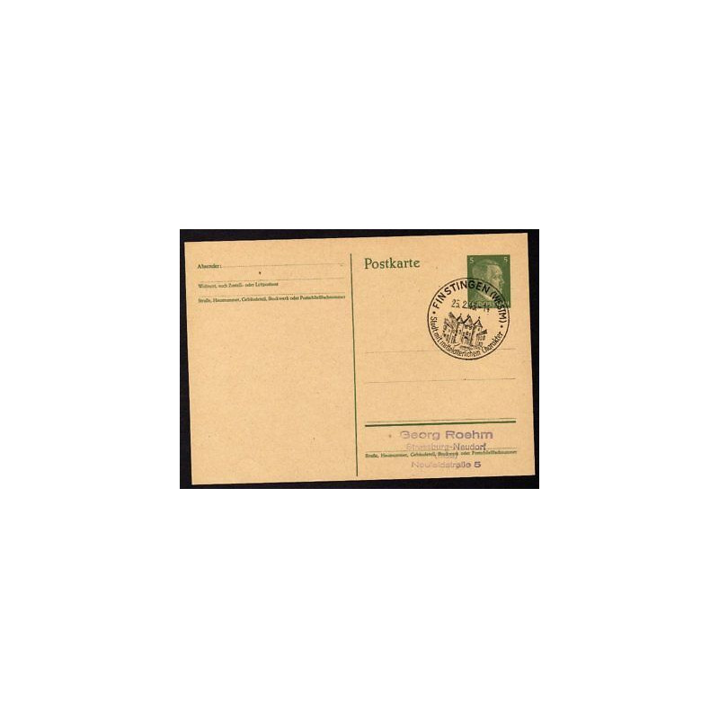 Ganzsache FINSTINGEN Cachet Spécial 250243 WW2