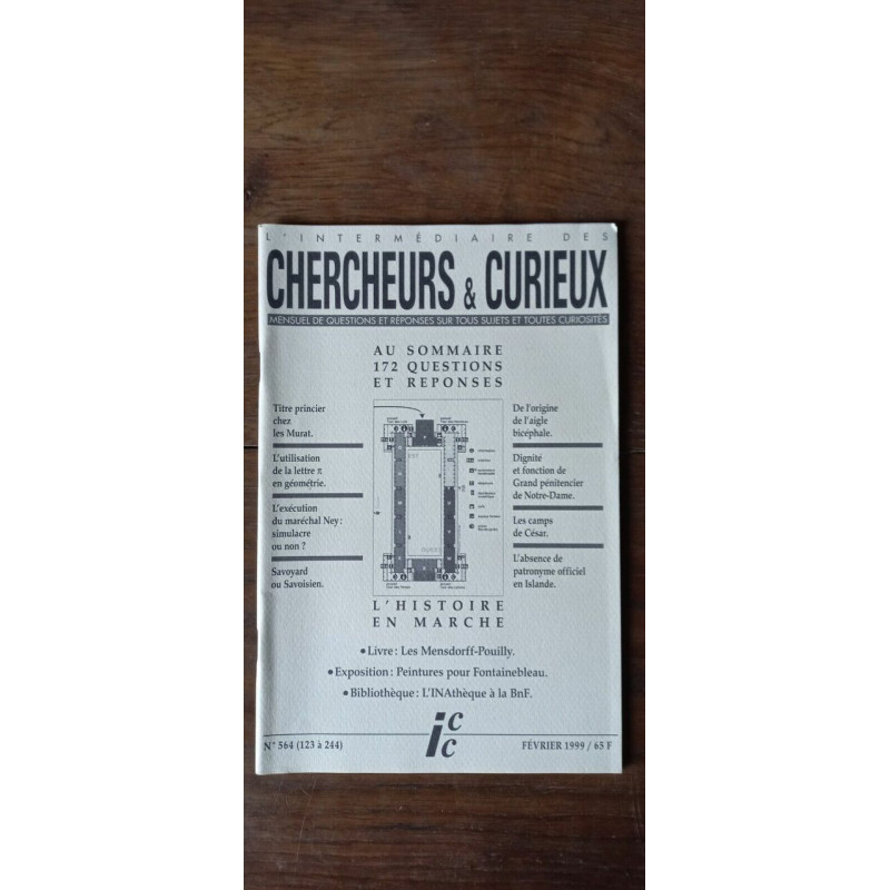 Chercheurs Curieux n 564 123 à 244 Février 1999