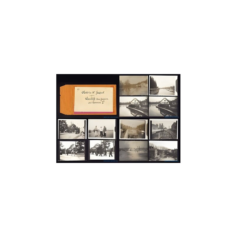 PARIS 12 clichés du Dr Jacquot positifs sur papier au bromure F...