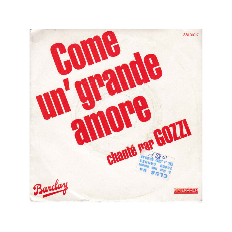 Come Un' Grande Amore / Jean's Tonic