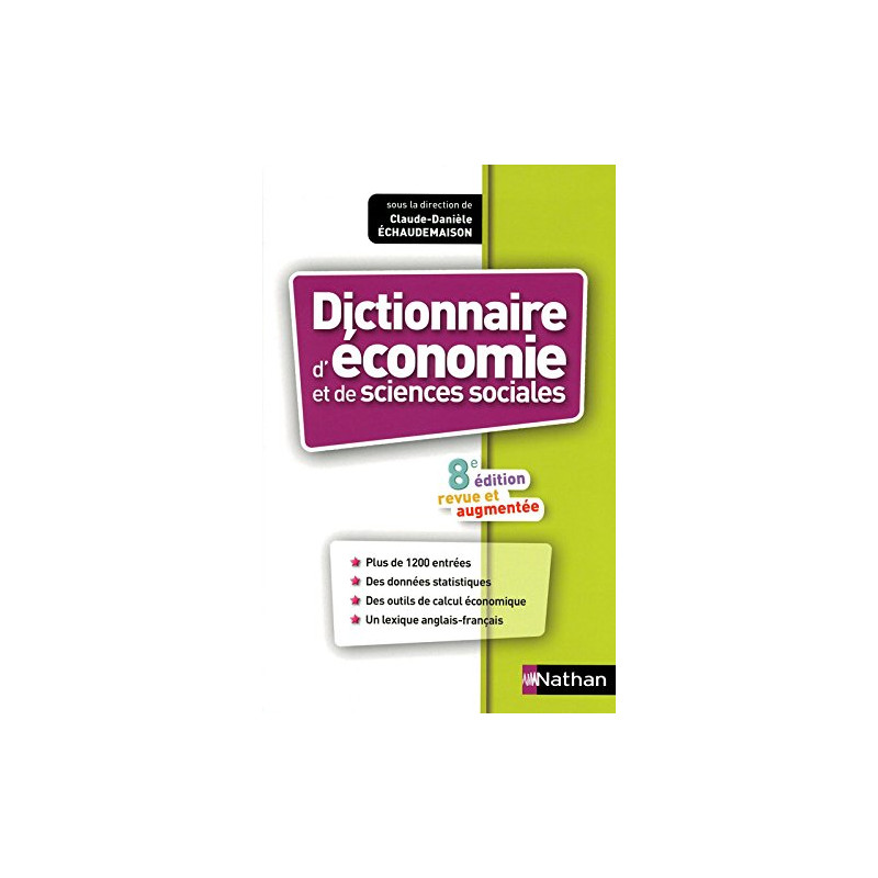 Dictionnaire d'économie et de sciences sociales