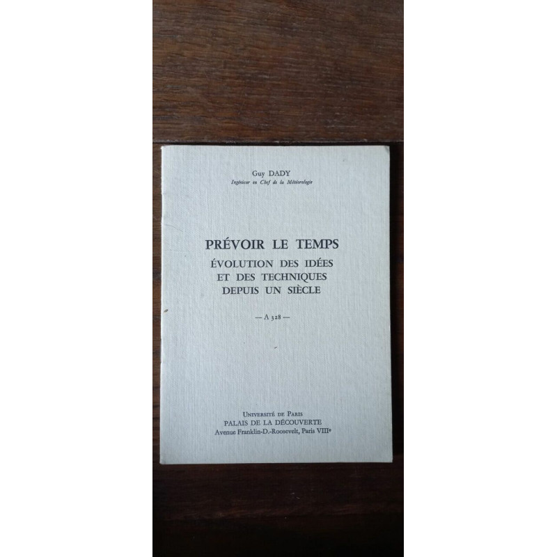 Prévoir Le temps Evolution Des Idées Et Des techniques A 328