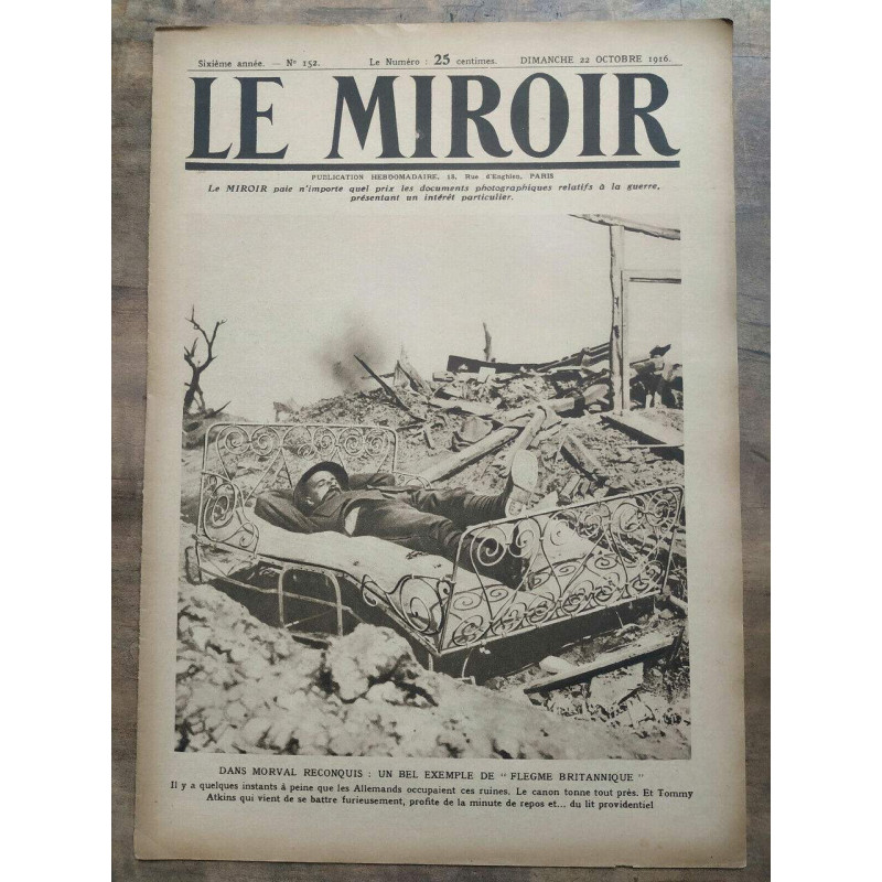 Le Miroir n152 22 Octobre 1916