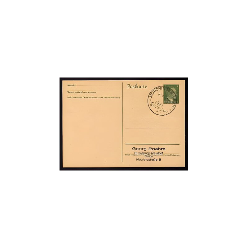 Ganzsache MÖRCHINGEN Cachet Spécial 070443 WW2