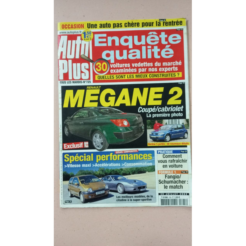 Revue Auto Plus N° 725