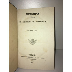 BULLETIN OFFICIEL DU MINISTERE DE L'INTERIEUR année