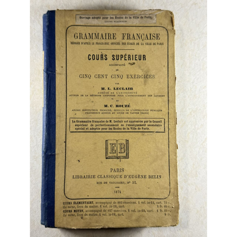 Grammaire francaise cours superier