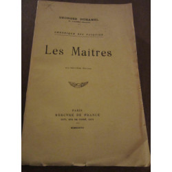 Les Maîtres chronique des pasquier Mercure de France