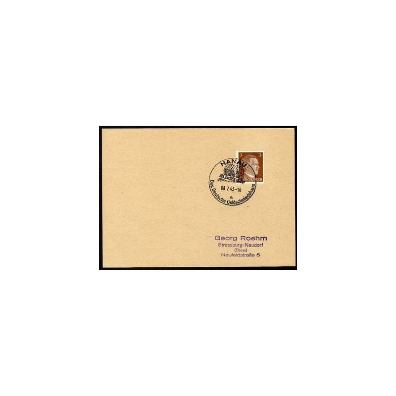 Allemagne n 706 Yv. cachet WW2 HANAU a Timbre Allemand Hitler Mi n 782