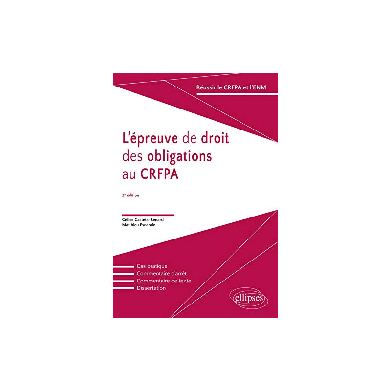L'épreuve de droit des obligations au CRFPA