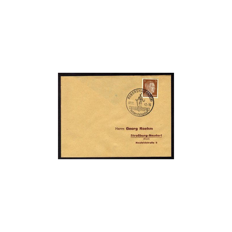 Allemagne n 706 Yv. cachet WW2 POBERSHAU Erzgen Timbre Allemand Mi 782