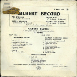 Toi L'Oiseau / Alors Raconte... / Quelle Joie / Dis-Moi Qui Je Suis