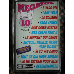 Megatop 10 Vol.3 Cassette Audio-K7 Regine Distribution RD 003