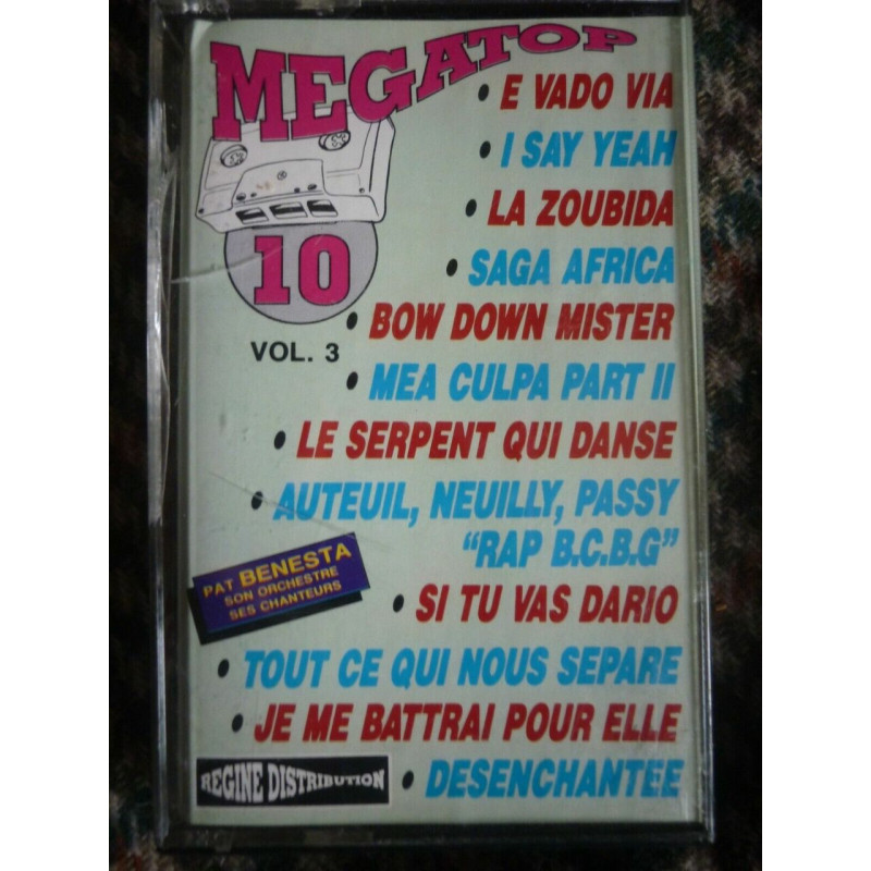 Megatop 10 Vol.3 Cassette Audio-K7 Regine Distribution RD 003