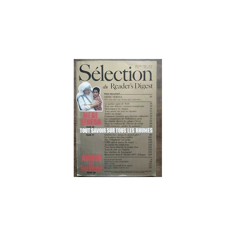 Sélection du Reader's Digest Nº 490 Décembre 1987