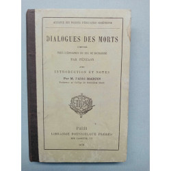 Dialogues des morts fénelon Notes Abbé martin Poussielgue frères