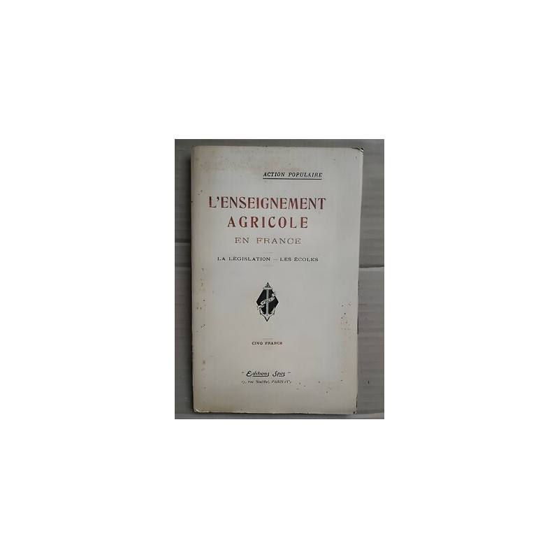 L'enseignement agricole en France la législation les écoles