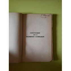 Encyclique sur le Sacerdoce Catholique édition Spes Décembre 1935