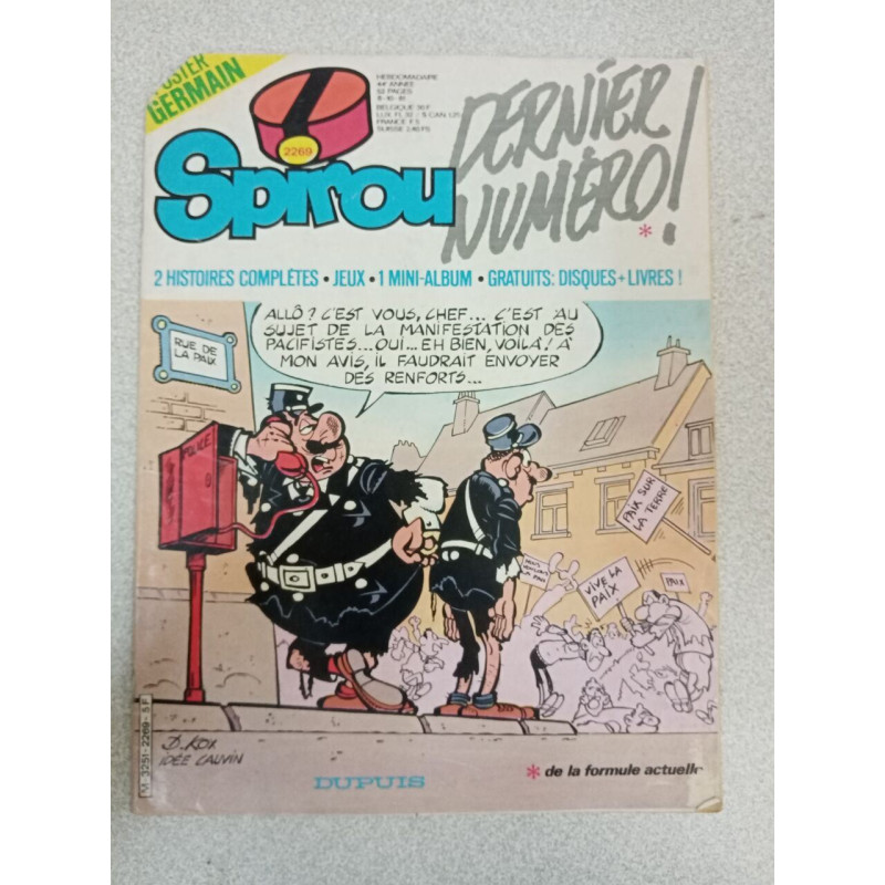 Spirou Nº2269 Dernier Numero! / Octobre 1981
