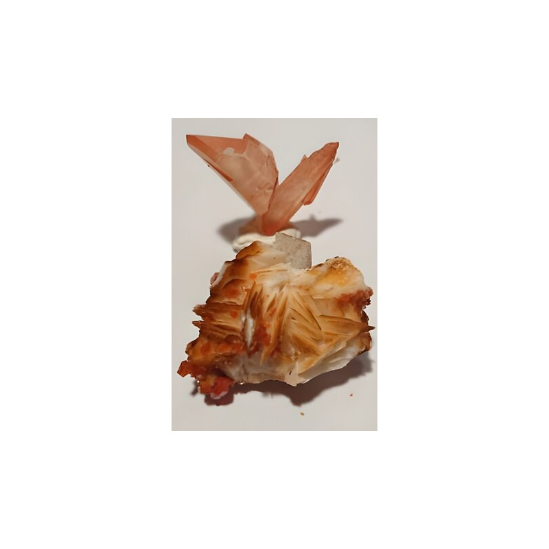 Lot de 2 Quartz hematoïde vanadinite sur barytine QHVB 5
