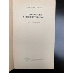 Dorothy sayers Lord Peters schwerster fall Alfred Scherz Verlag