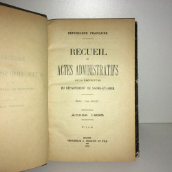 RECUEIL DES ACTES ADMINISTRATIFS DE LA PREFECTURE SAONE ET LOIRE...