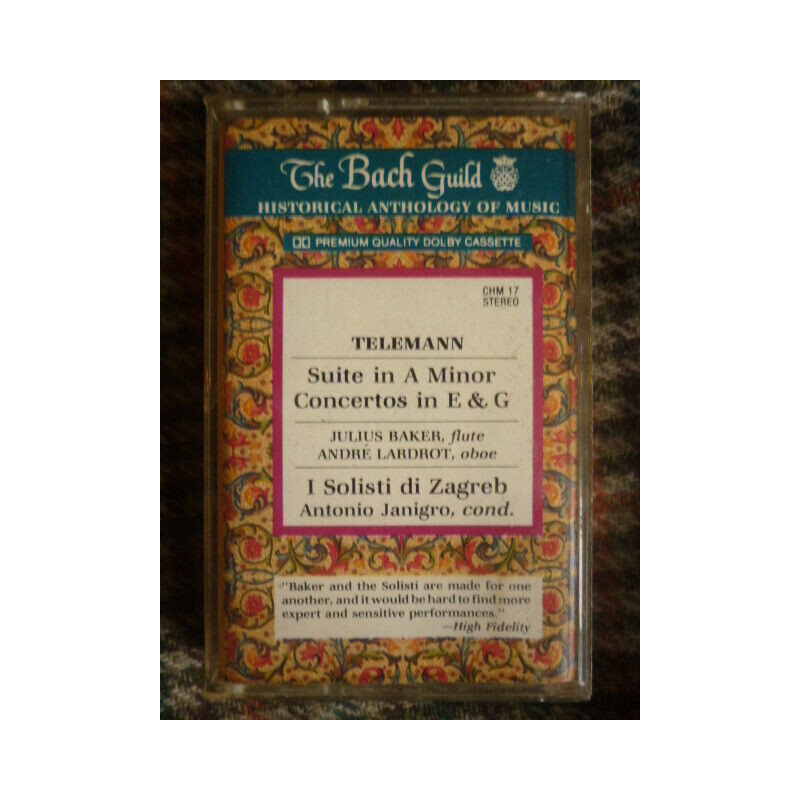 Telemann Suite and Concertos-Julius Baker Cassette Audio The Bach...