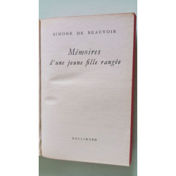 Memoires d'une jeune fille rangee