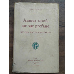 renaudin Amour sacré Amour profane études sur le XVIIe siècle