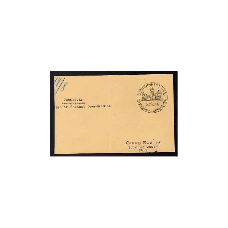 Postsache Absender Postamt OBEREHNHEIM du 260243