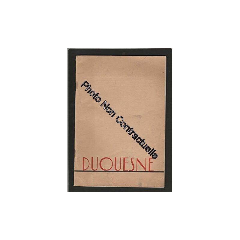 Catalogue Publicitaire DUQUESNE 1935 Nourritures Matériel pour Animaux