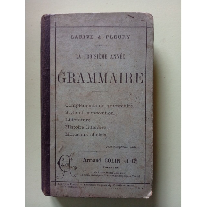 La troisième année Grammaire