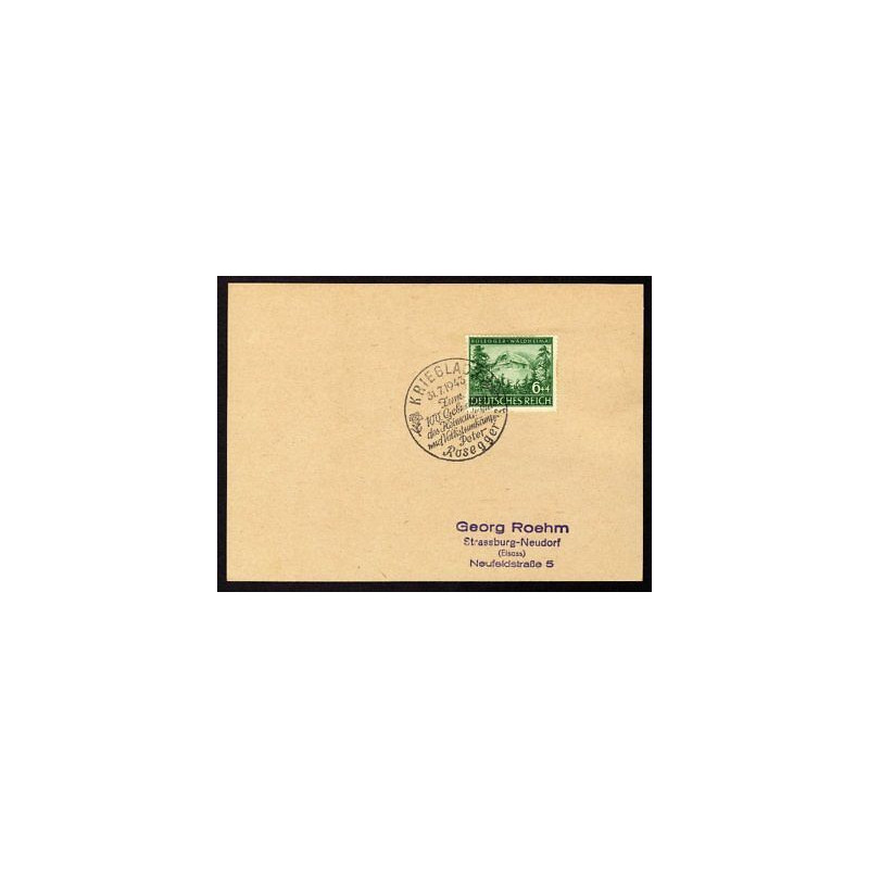 Allemagne n 773 Yv. cachet WW2 KRIEGLACH timbre allemand Mi n 855