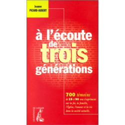 A l'écoute de trois générations. 700 témoins de 15 à 90 ans...