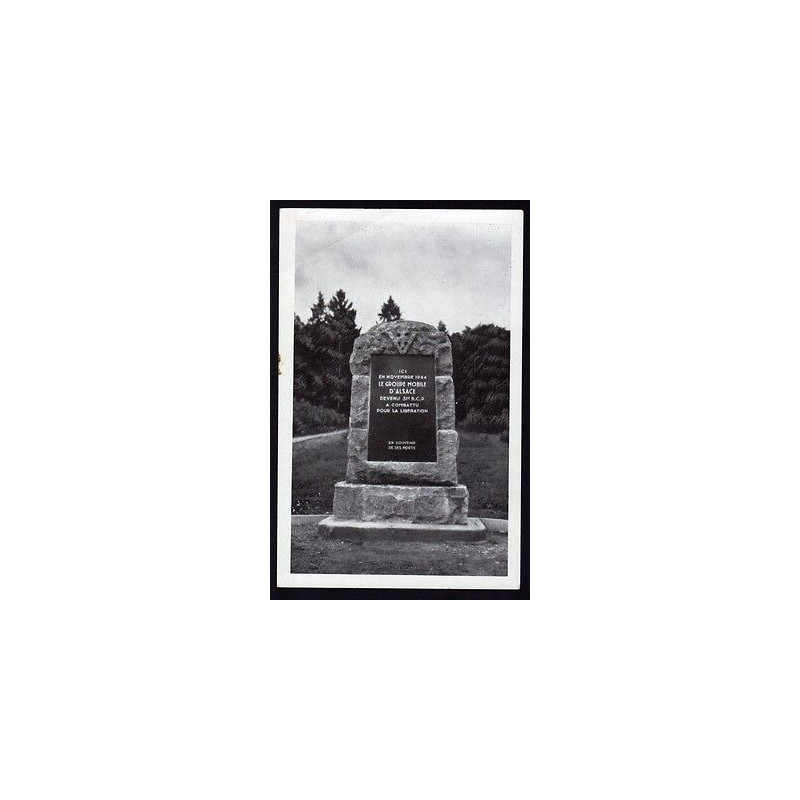 CPA Carte photo seppois le bas Monument du Groupe Mobile d'Alsace GMA