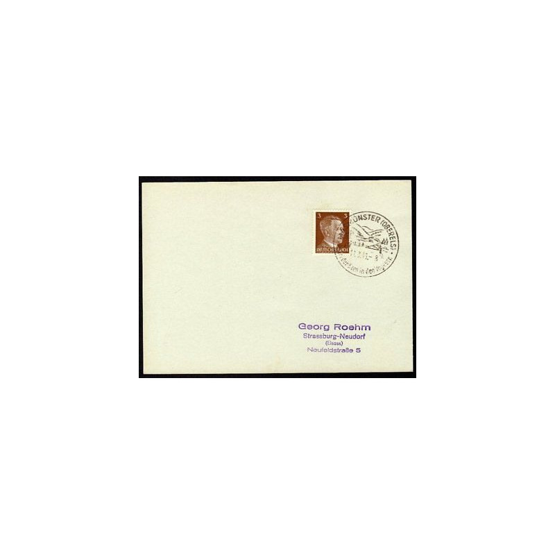 Allemagne n 706 Yv. cachet WW2 MASMÜNSTER Timbre Allemand Hitler...