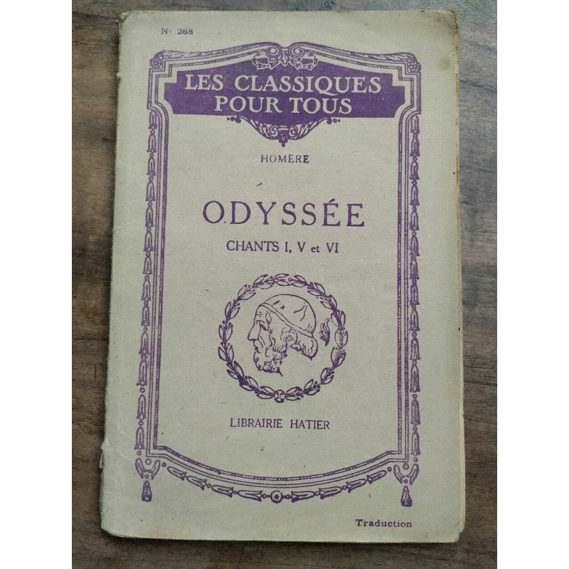 homère Odyssée Chants i V et VI Les classiques pour tous hatier