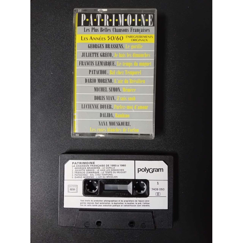 K7 Audio : Patrimoine - Les Plus Belles Chansons Françaises Années...