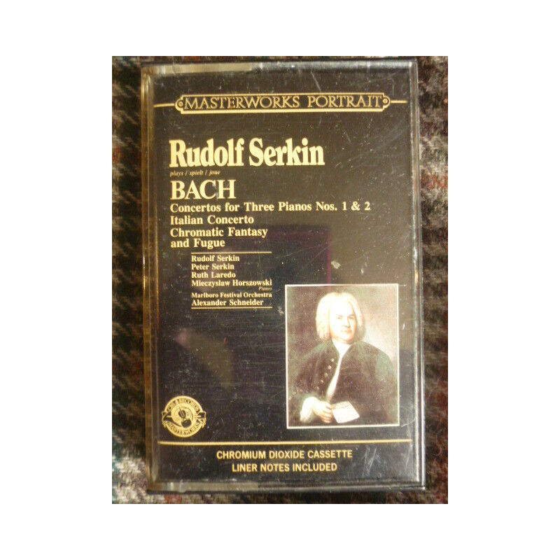 Bach Concerts for Three Pianos 1 2-Rudolf Serkin Cassette...