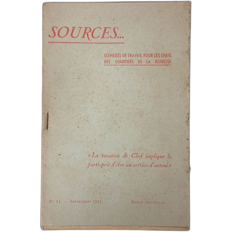 Sources... N.11 - Septembre 1942